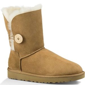 UGG Bailey Button Boots in Chestnut Suede